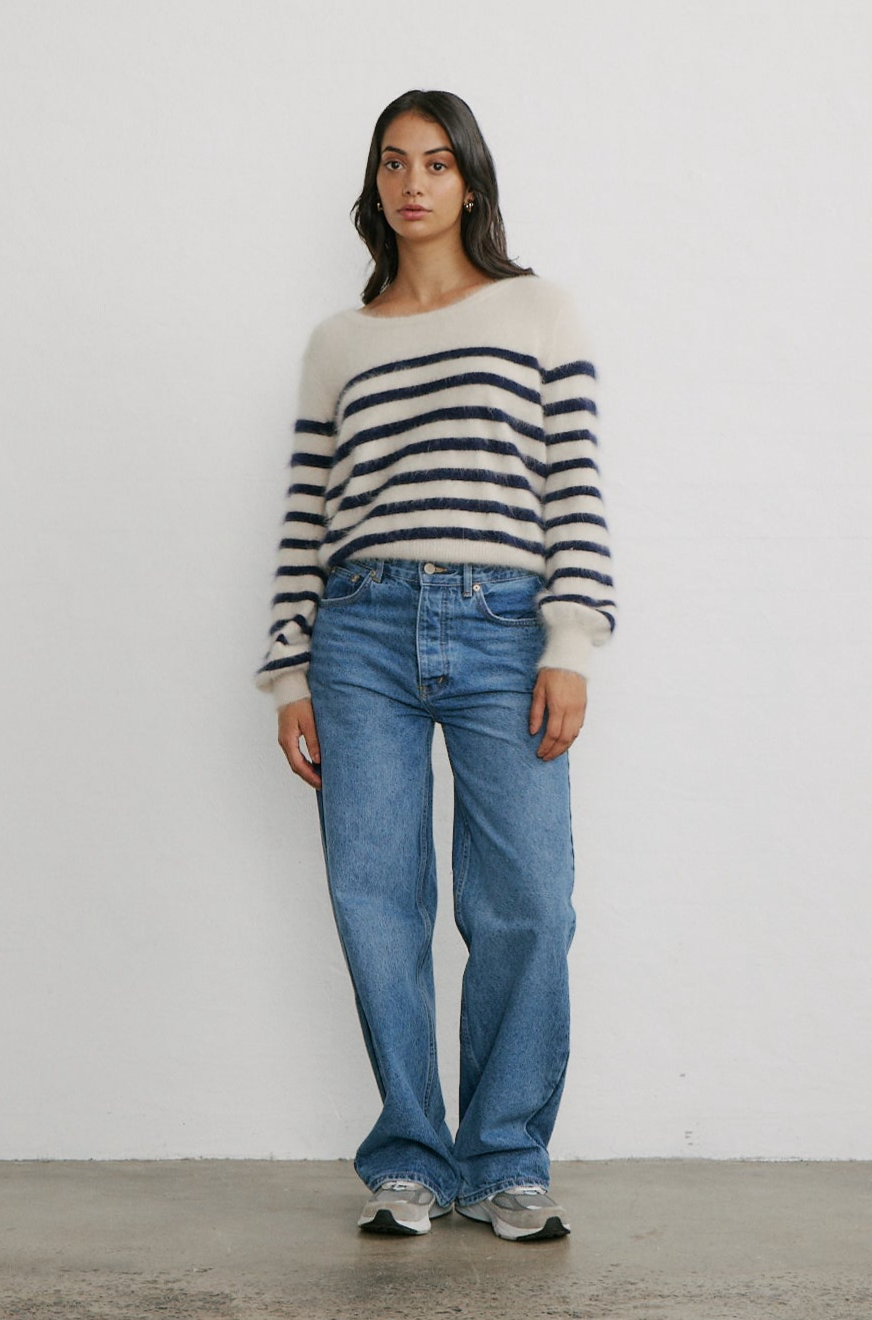 Tara Stripe Knit - Oatmeal