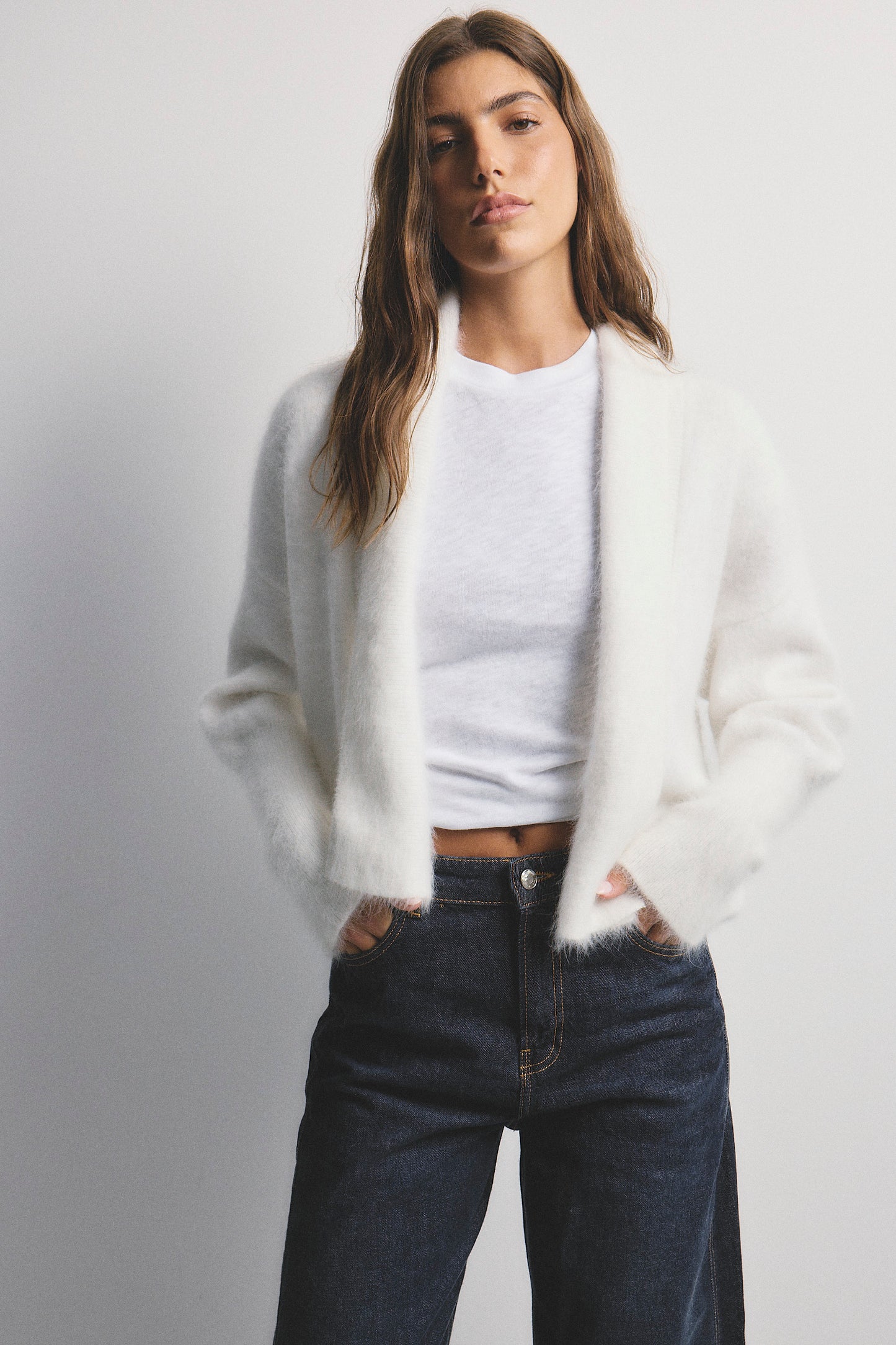 Zoe Open Cardigan - Snow