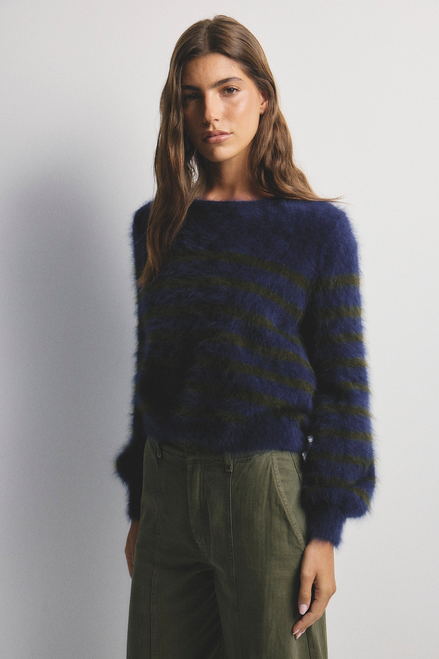 Tara Stripe Knit - Navy