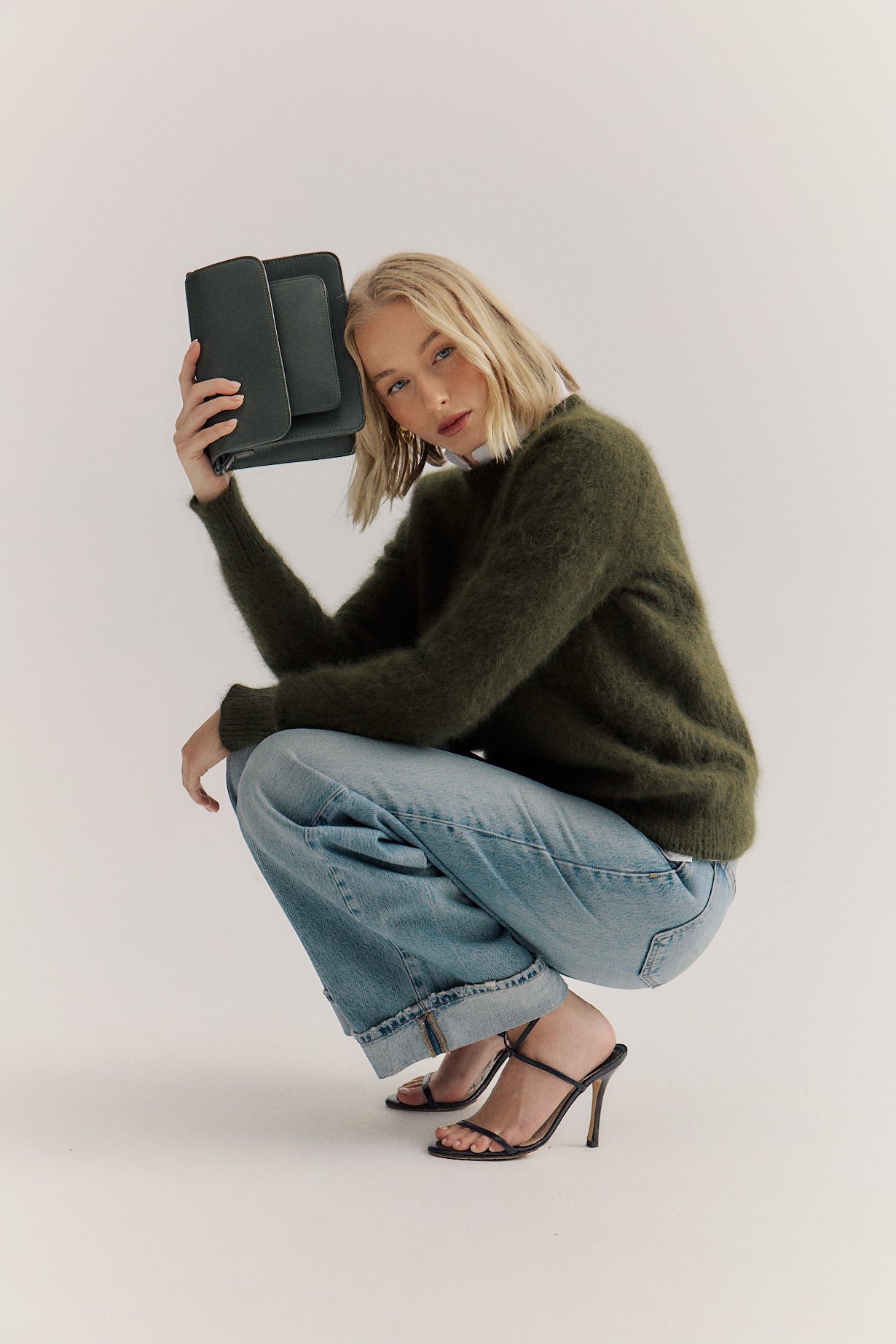 Adele Crew Neck Knit - Moss
