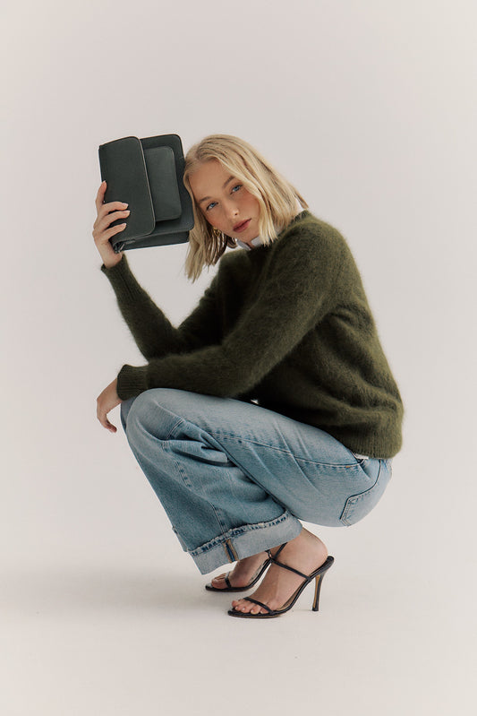 Adele Crew Neck Knit - Moss