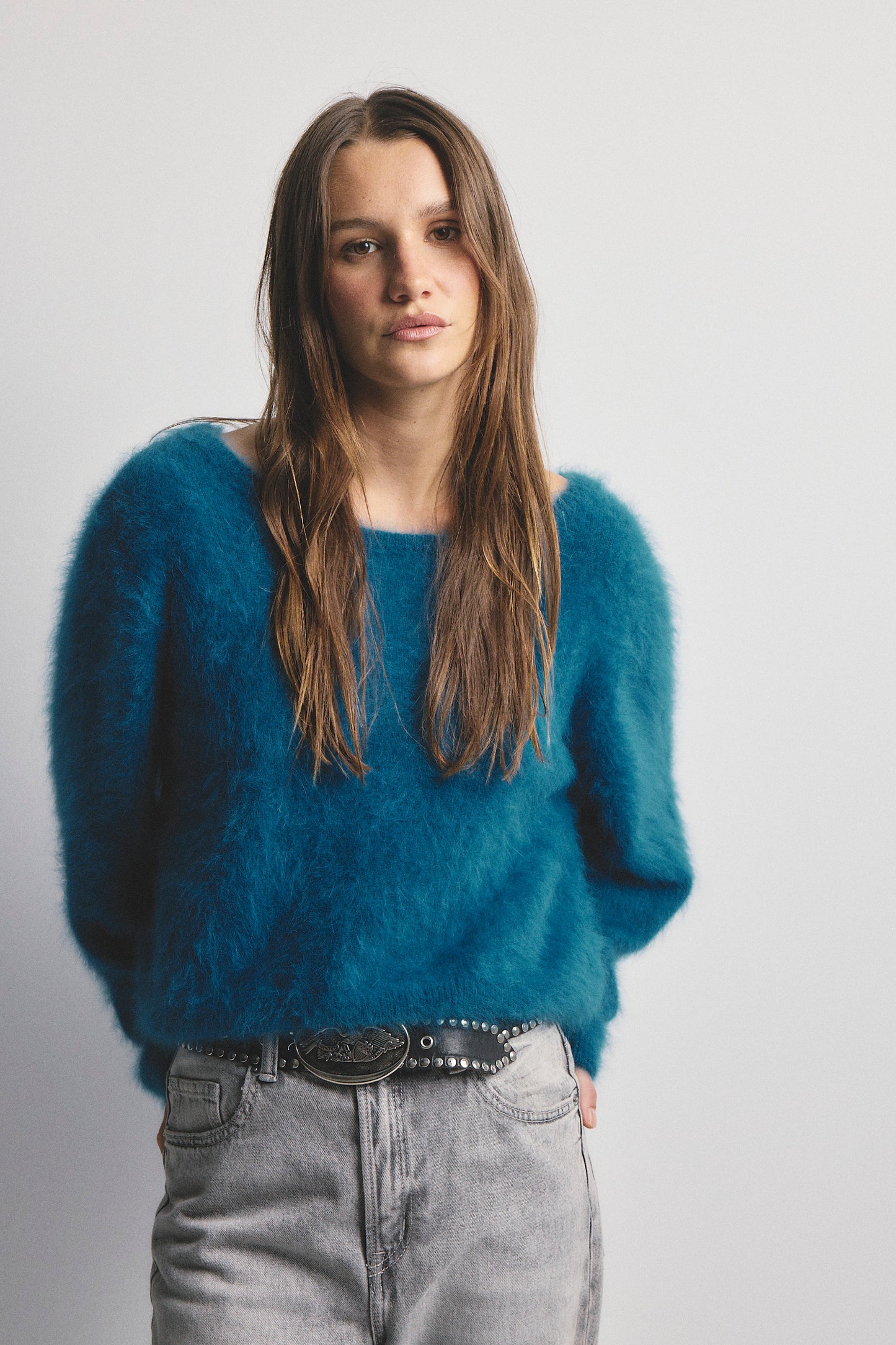 Stella Boat Neck Knit - Ocean