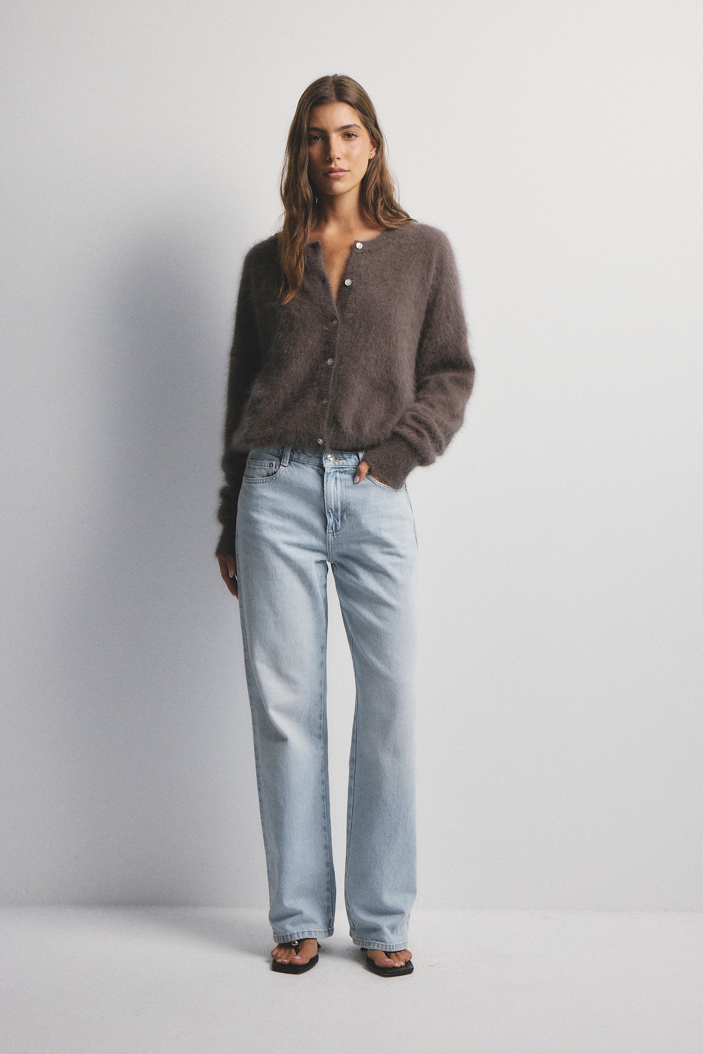 Frankie Crew Cardigan - Drift