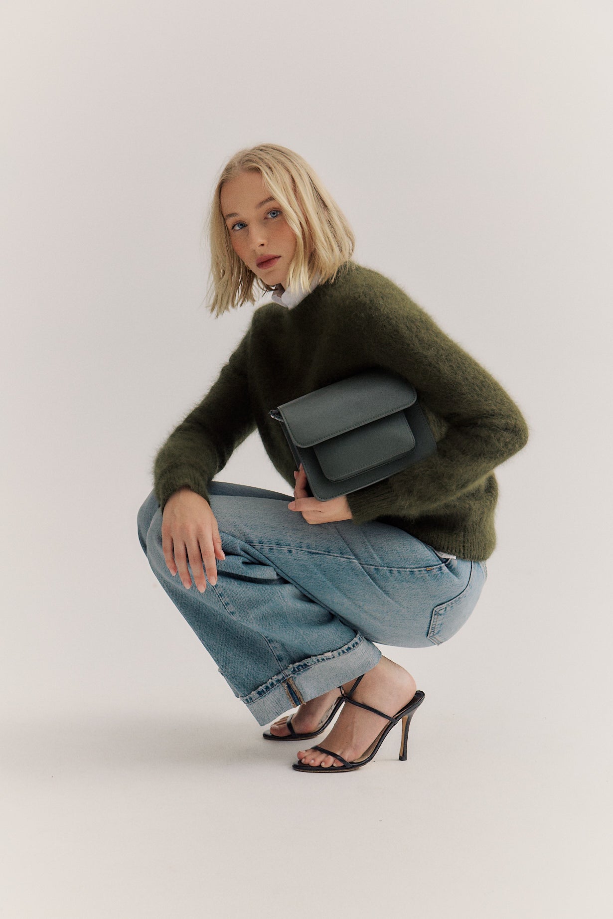 Adele Crew Neck Knit - Moss
