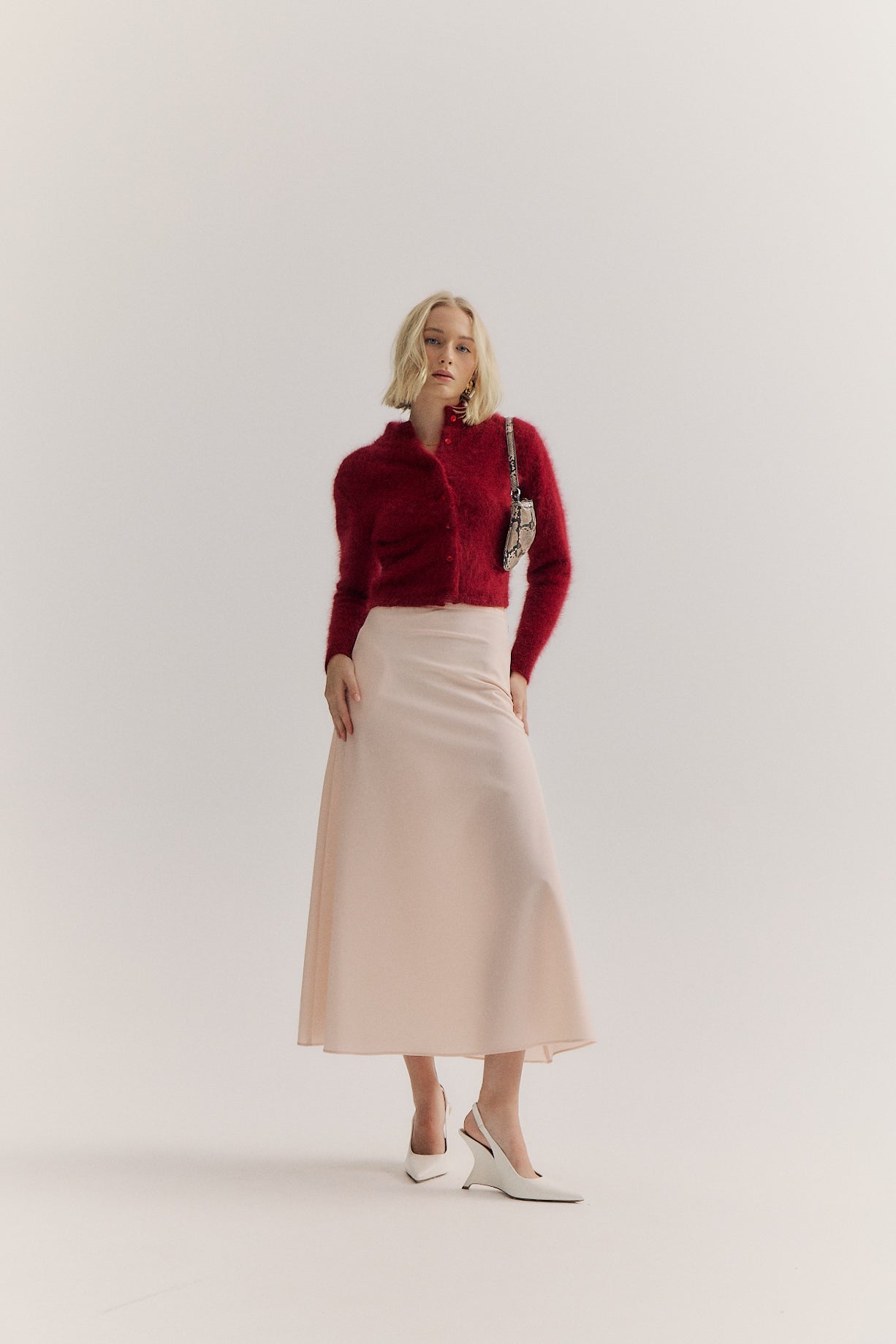 Bella Button up Cardigan - Merlot