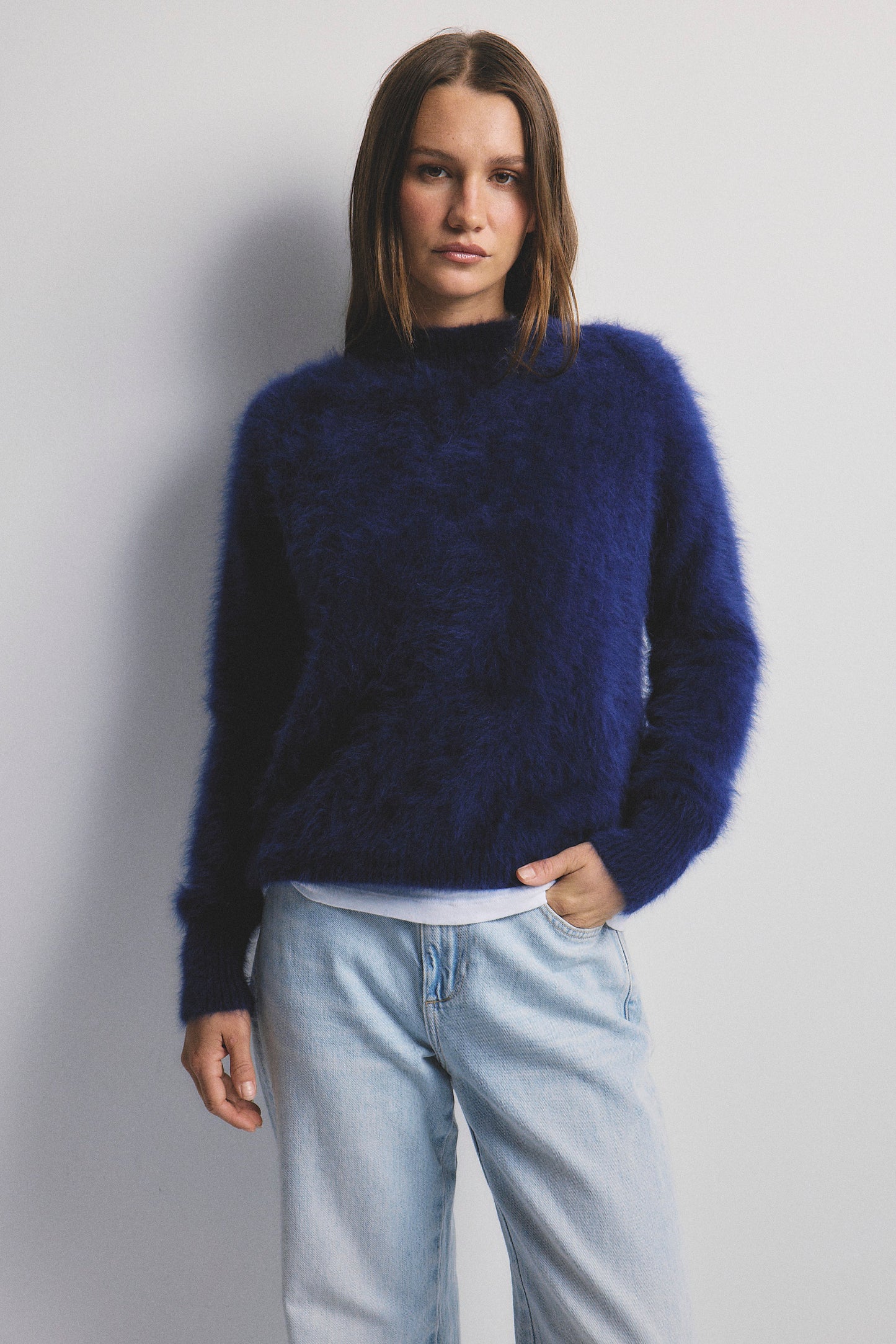Adele Crew Neck Knit - Navy