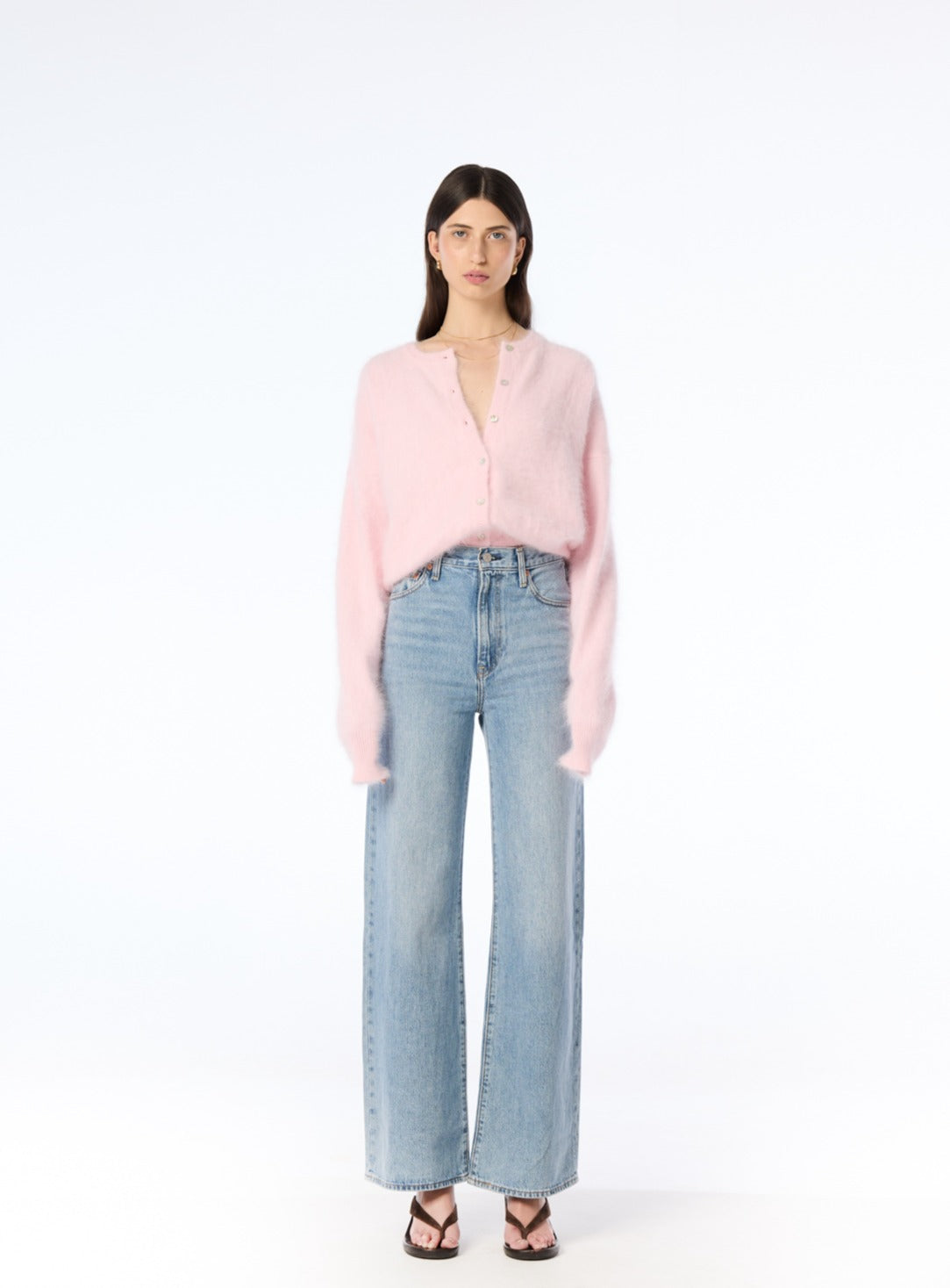 Frankie Crew Cardigan - Rosewater