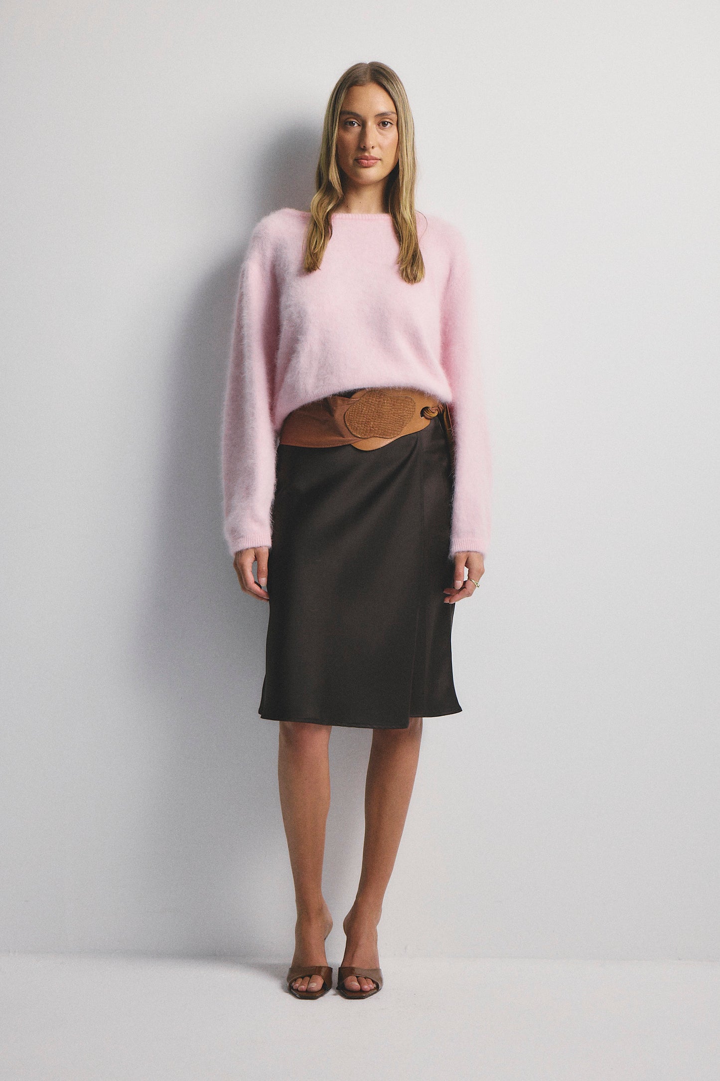 Stella Boat Neck Knit - Rosewater