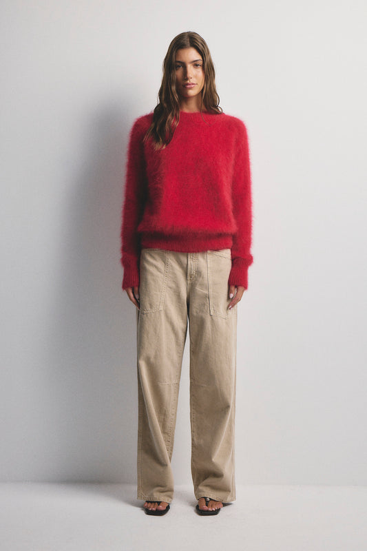 Adele Crew Neck Knit - Flame