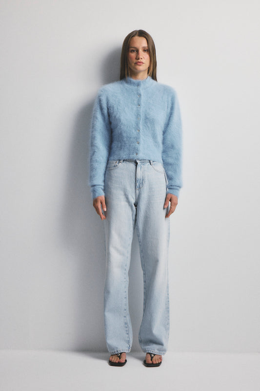 Bella Button up Cardigan - Sky