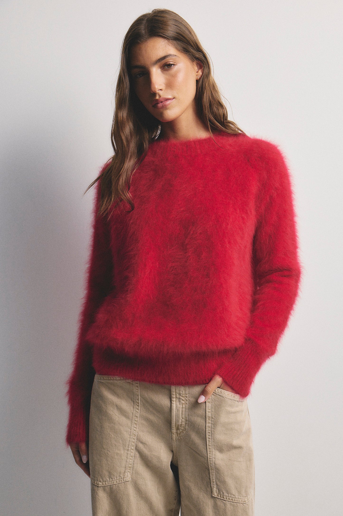 Adele Crew Neck Knit - Flame
