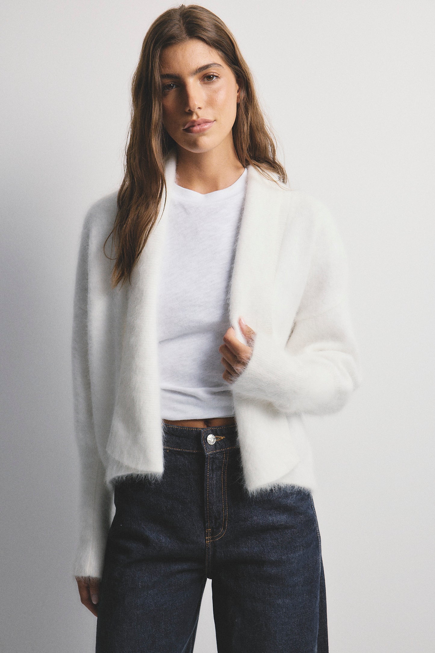 Zoe Open Cardigan - Snow