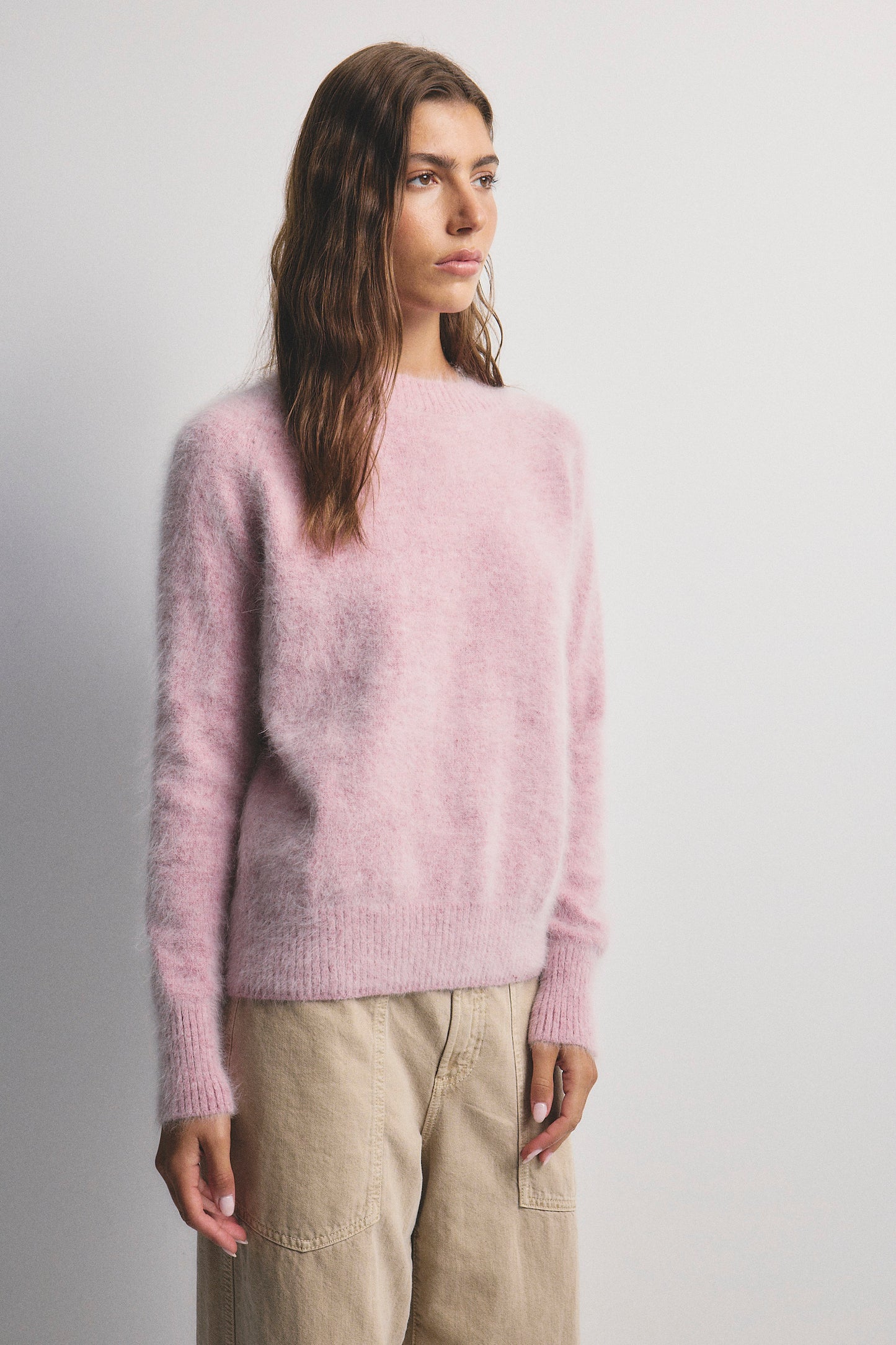 Adele Crew Neck Knit - Petal Cloud