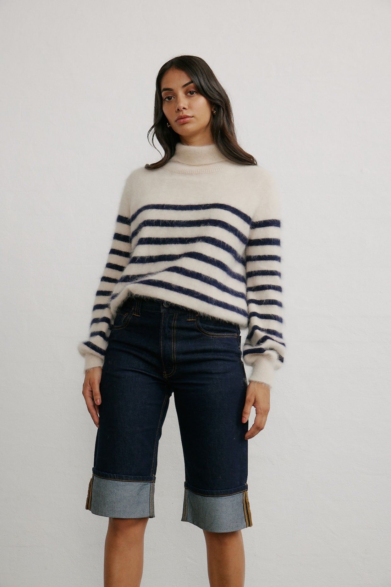 Tessa Roll Neck Knit - Oatmeal