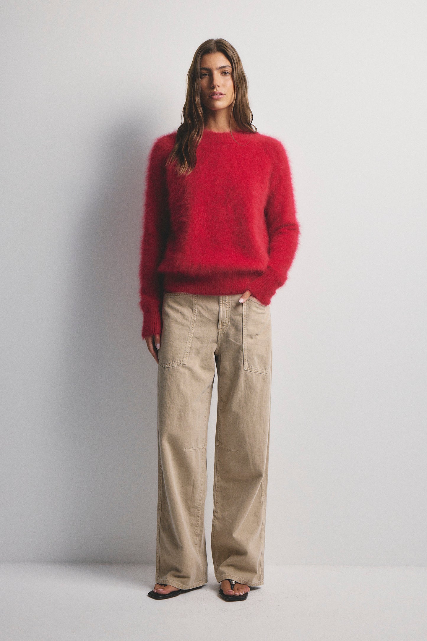 Adele Crew Neck Knit - Flame