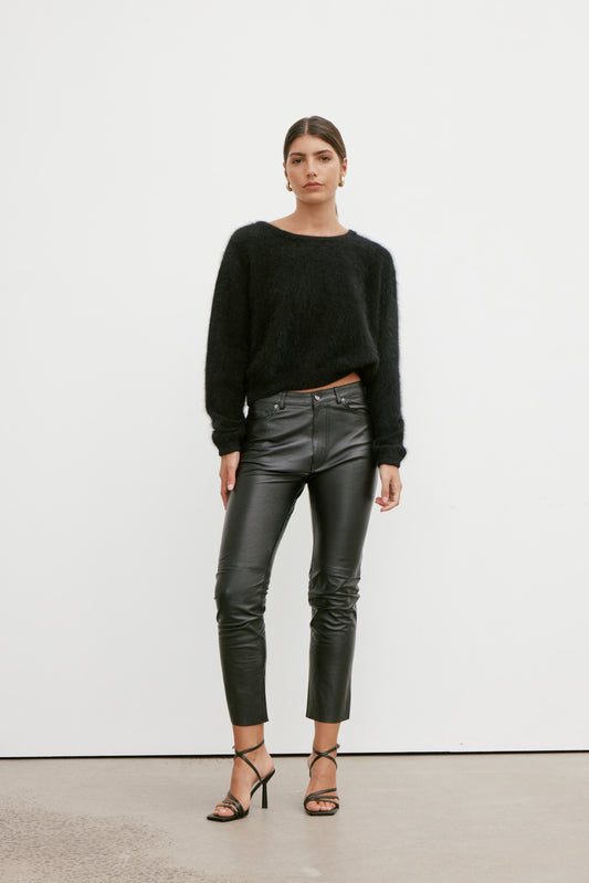 Stella Boat Neck Knit - Black