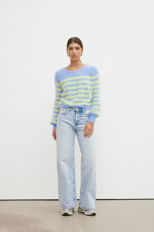 Tara Stripe Knit - Periwinkle